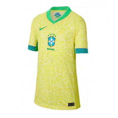 Ženski Nogometni dresi Brazilija Domači Copa America 2024 Kratek Rokav Ženski Nogometni dresi Brazilija Domači Copa America 2024 Kratek Rokav